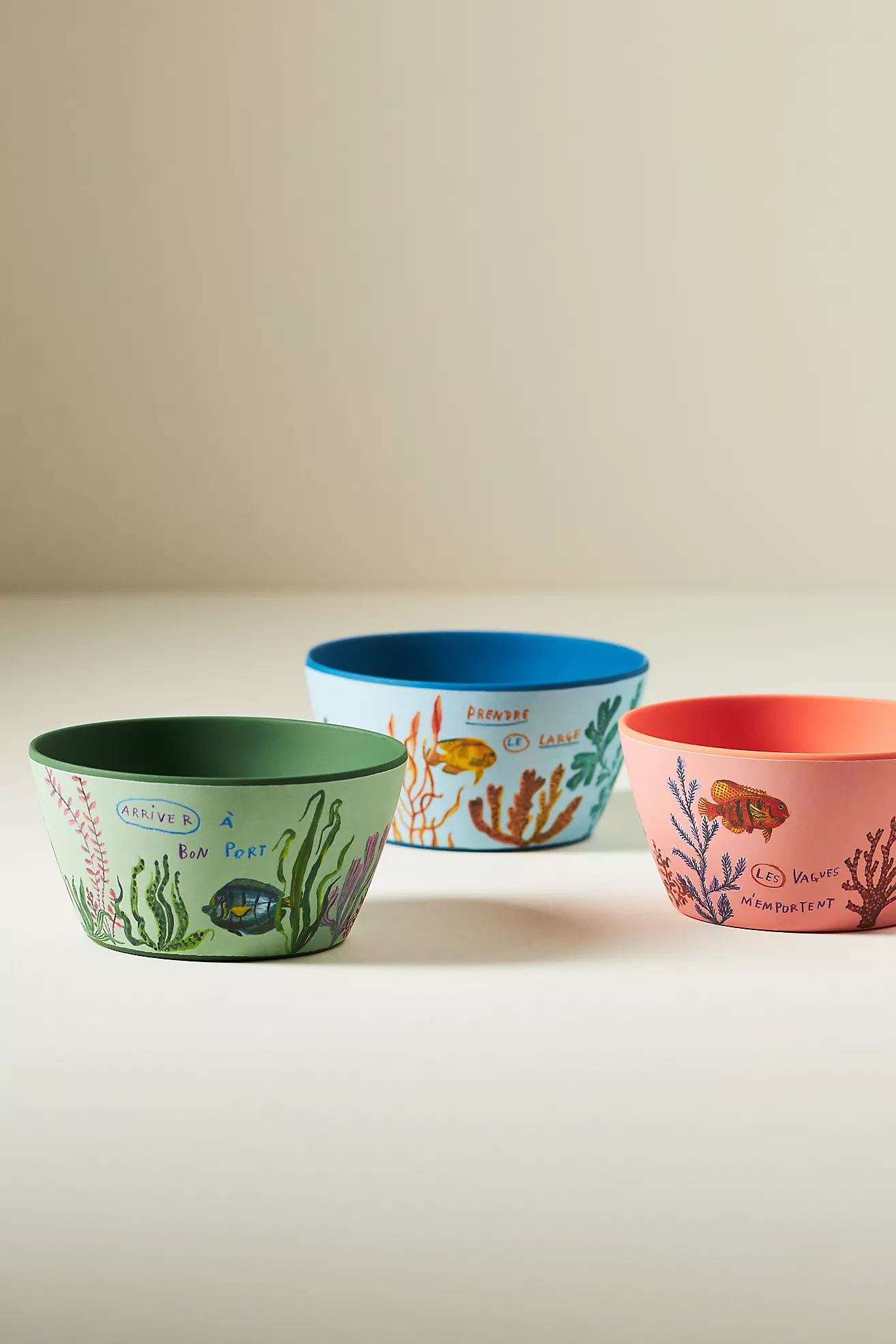 Nathalie Lete by the Sea Melamine Nut Bowls, Set of 3