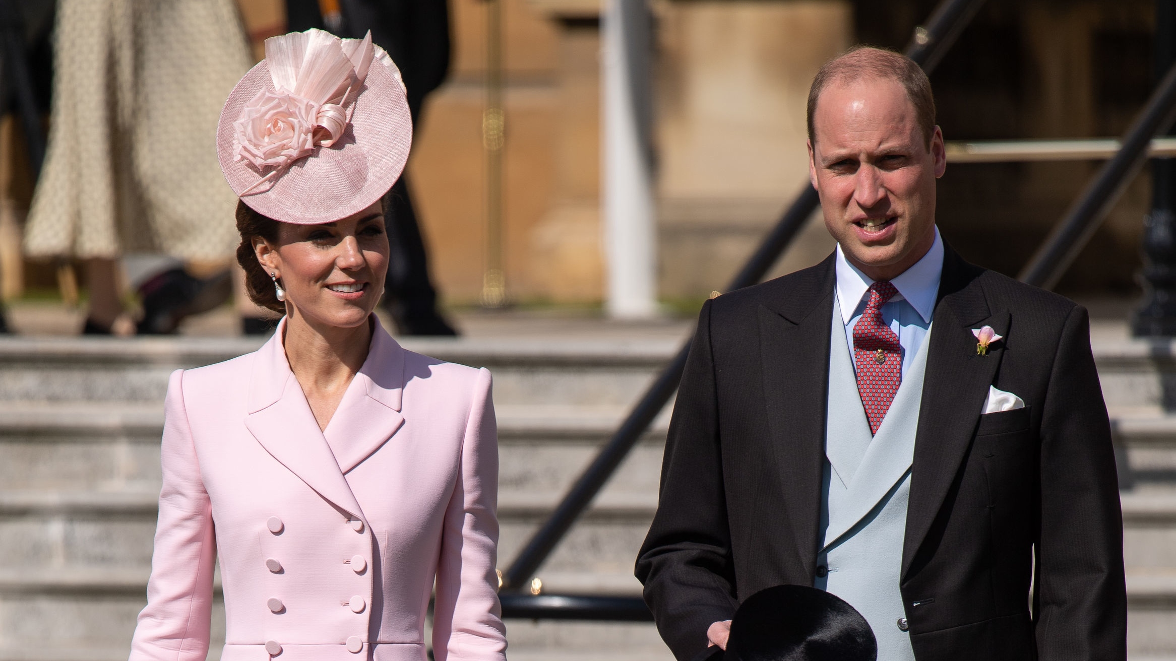 Prince William and Catherine, Princess of Wales attend the Royal Garden Party at Buckingham Palace on May 21, 2019