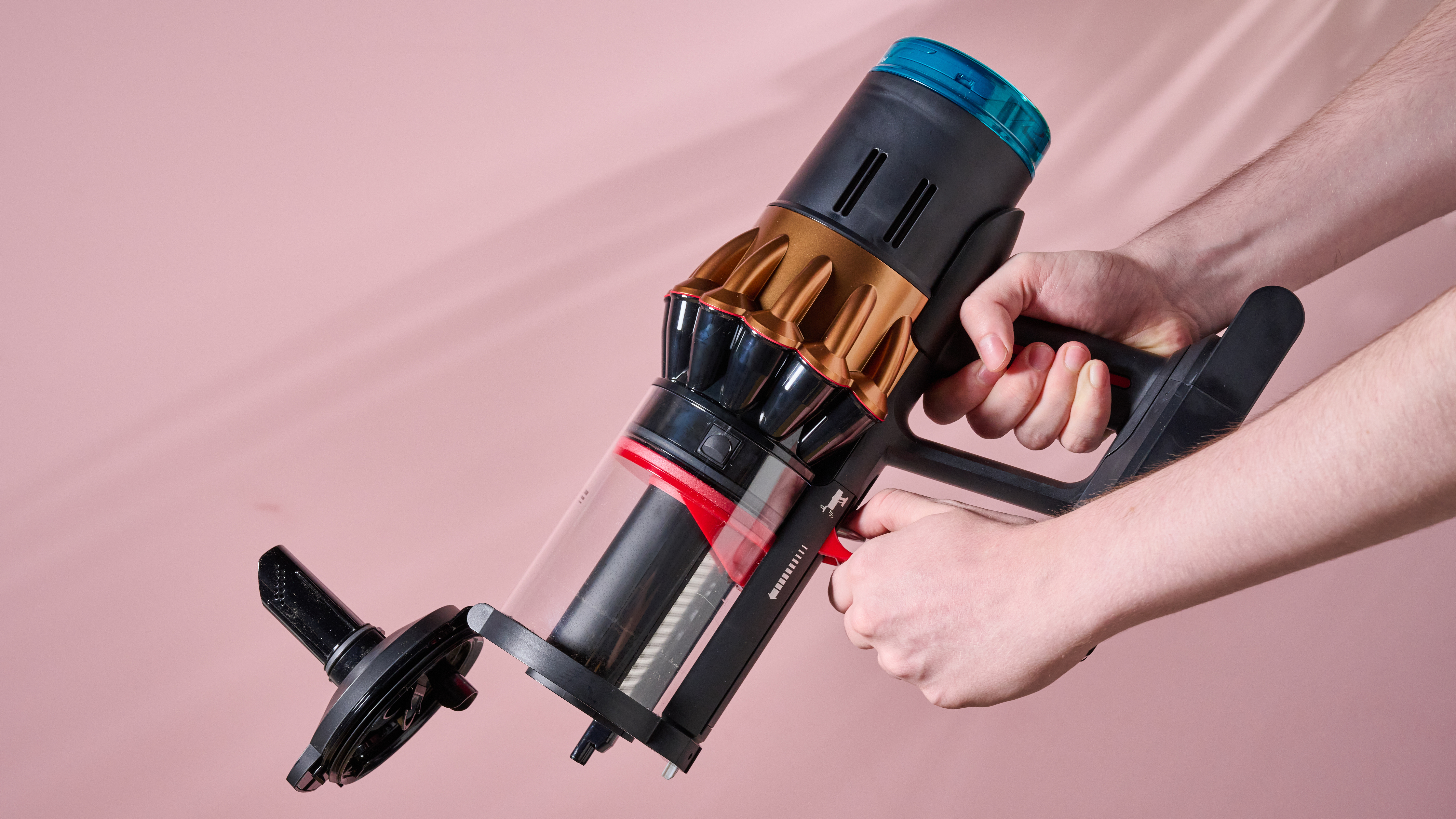 Dyson V16 Piston Animal cordless stick vacuum with bin open