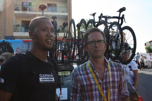 Jonathan Vaughters at the finish