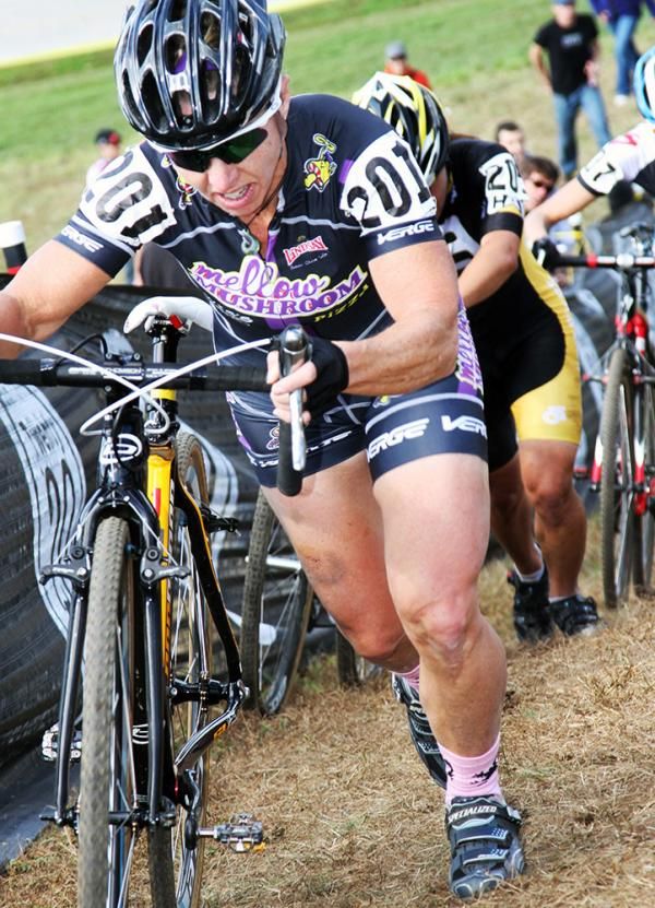 Today&rsquo;s leader from the beginning, Laura Van Gilder (C3 p/b Mellow Mushroom) shows everyone how to take a hill.