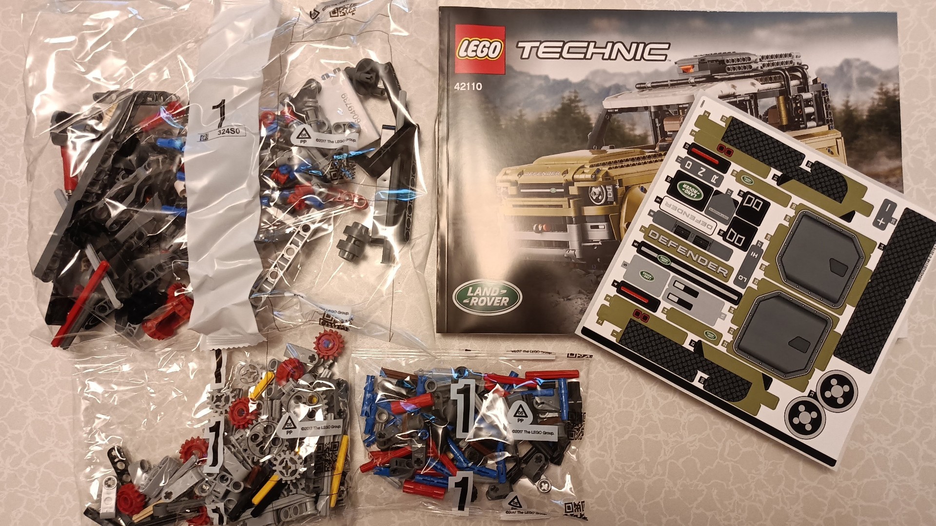Lego Technic Land Rover Defender 42110 - instruction book and some bag 1s.