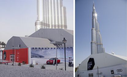 Design days venue against Dubai skyline