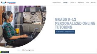 Screenshot of tutor page from eTutorWorld