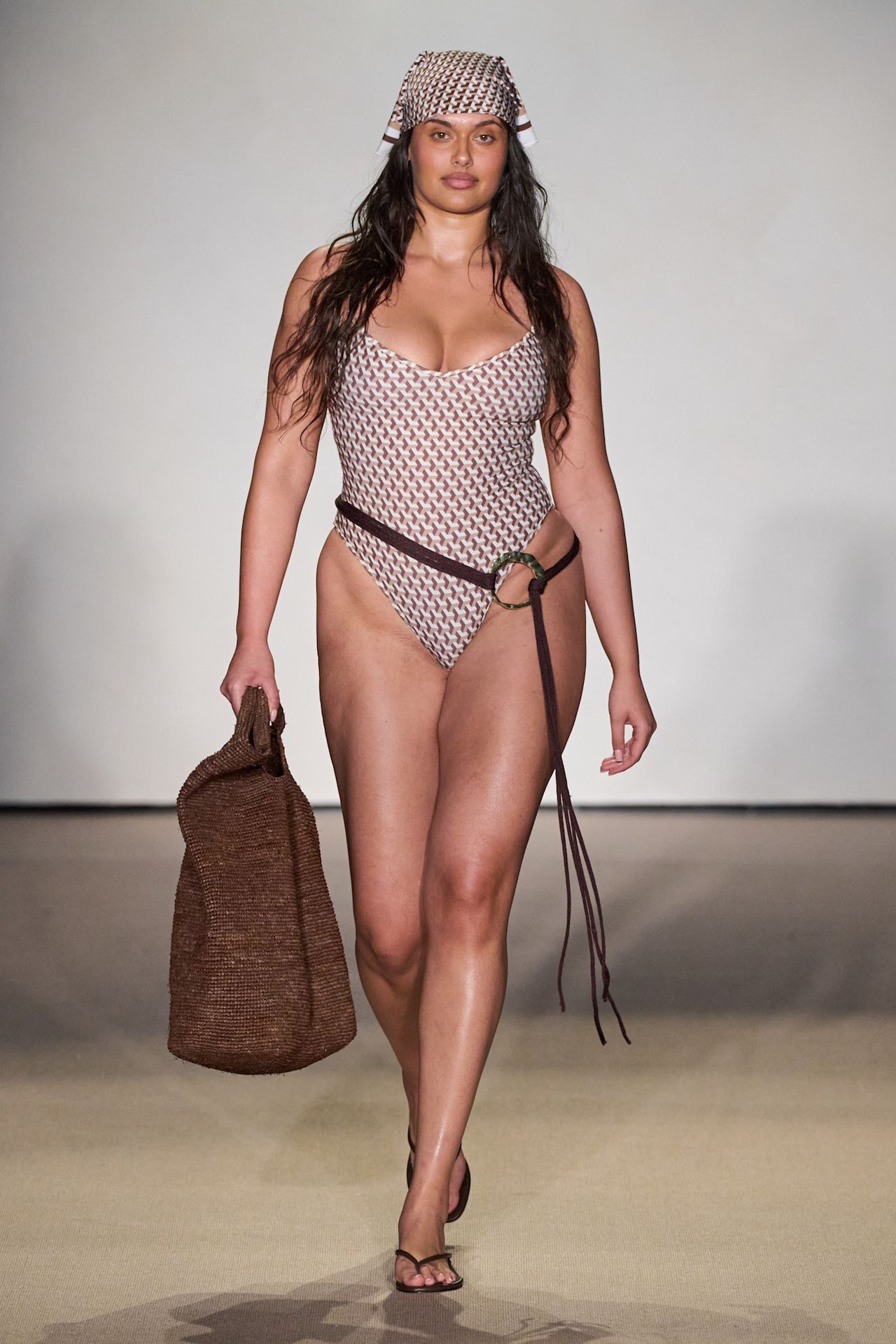 Monday Swimwear model on the runway during Paraiso Miami Swim Week 2026.