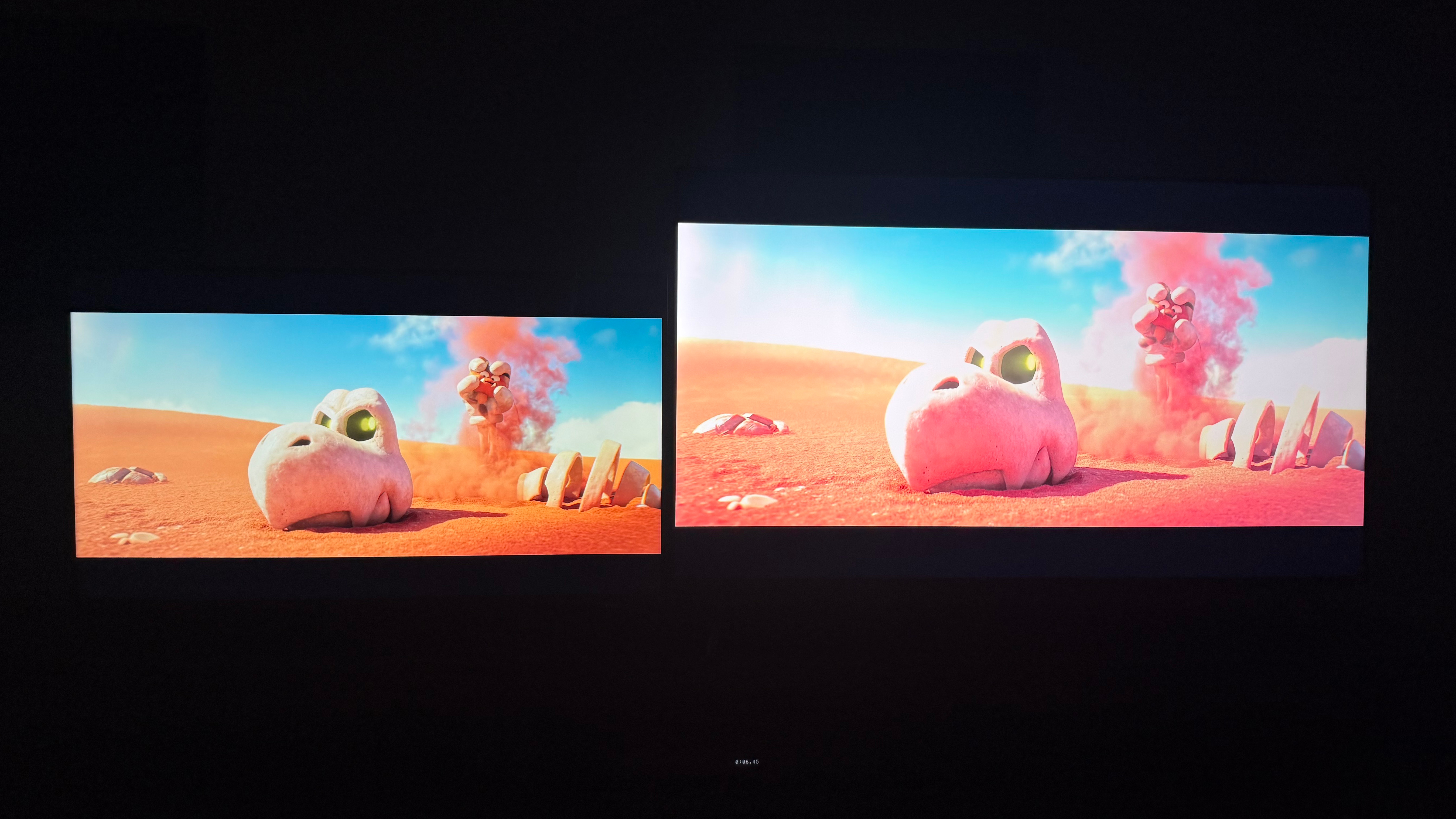 a side by side comparison of the samsung u8000h (left) and the amazon ember 4-series (right)