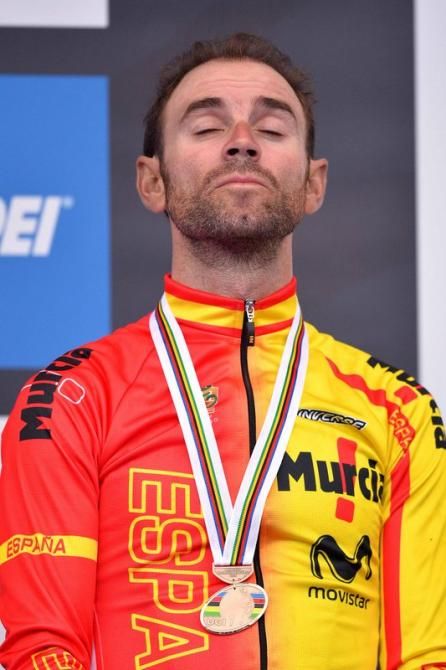Alejandro Valverde (Spain) on the podium