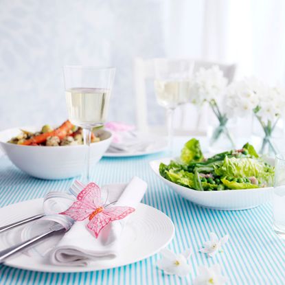 dining table with food