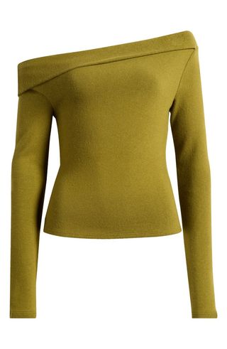 Reformation Elio Off Shoulder Knit Top