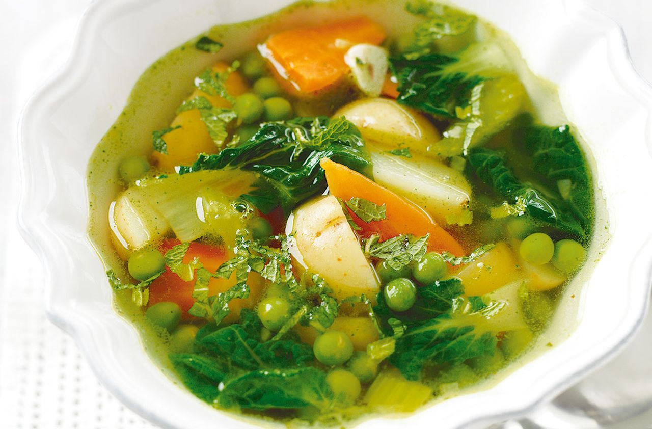 Spring veg soup