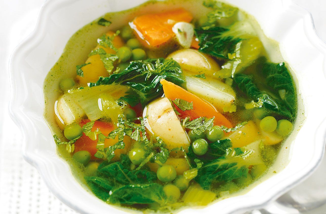 Homemade spring vegetable soup | British Recipes | GoodtoKnow