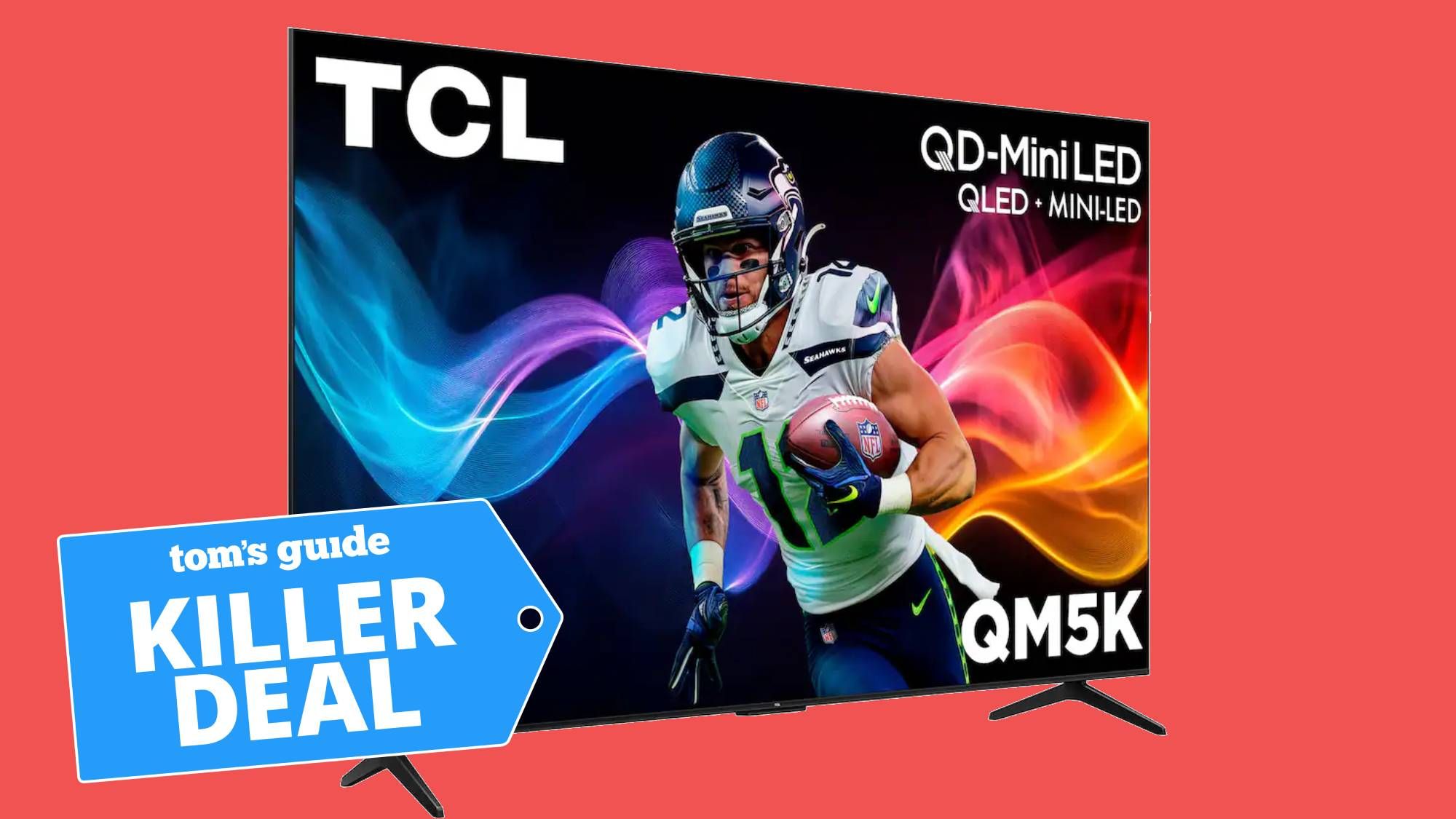 Touchdown ! This 75 - inch mini - LED TV is 50 % off at Best Buy ahead of the Super Bowl