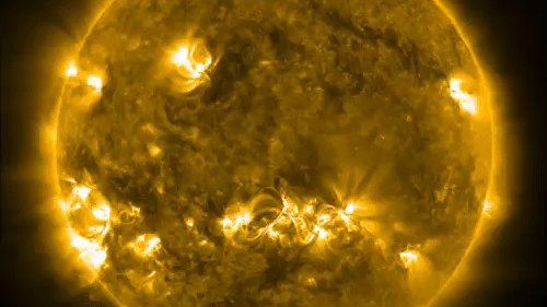 A powerful solar flare erupted from the sun on Monday (Dec. 20)