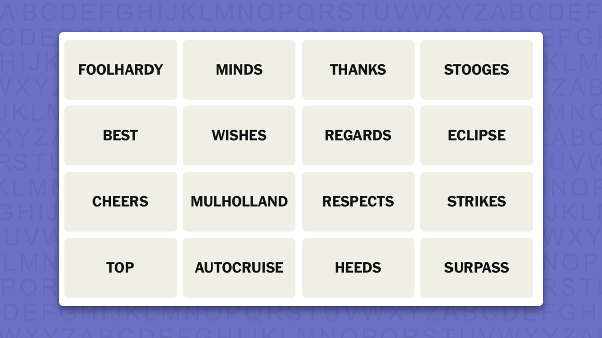 NYT Connections hints for game 1215 on a purple background