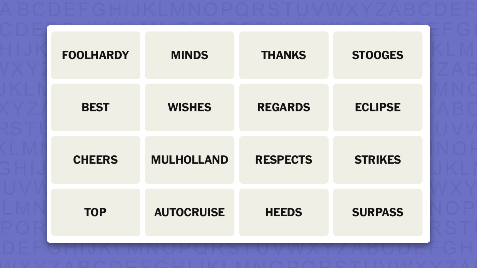 NYT Connections hints for game 1215 on a purple background