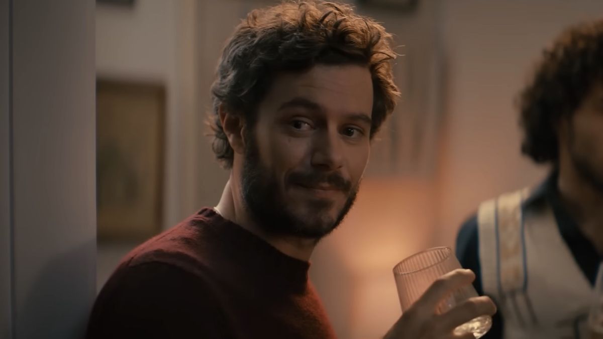 Adam Brody smiling at Kristen Bell in Nobody Wants This&#039; first episode 