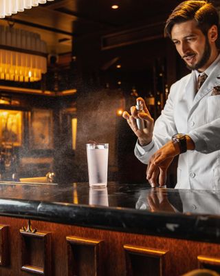 Bar director Pietro Rizzo, who leads the cocktail experience at The Omakase Bar