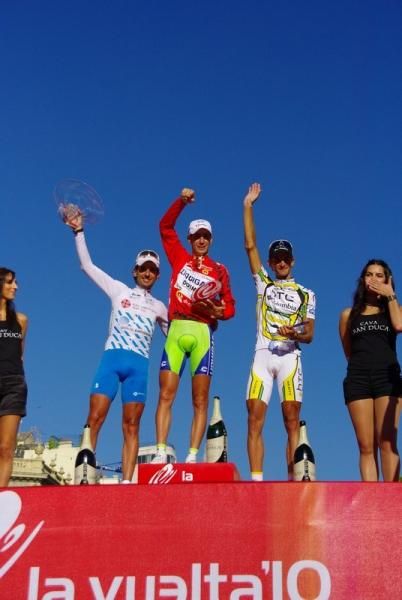 The 2010 Vuelta podium