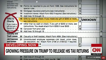 CNN speculates why Donald Trump hasn't released his tax returns