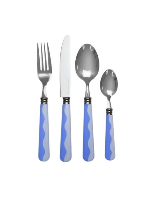 Wave Cutlery - Periwinkle & Pale Blue (16‑piece Set)