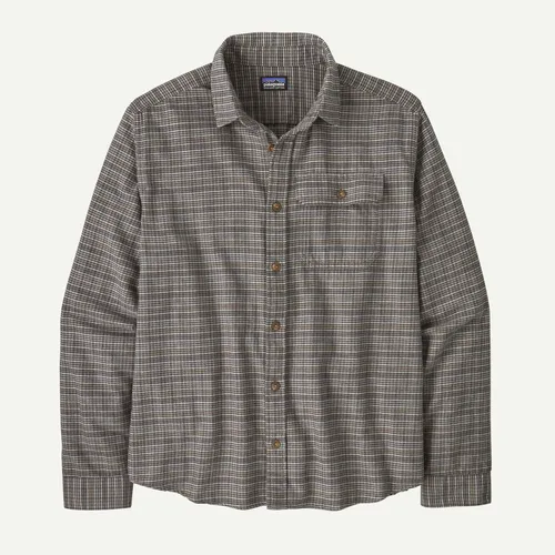 Men's Tracks:Noble Grey Long-Sleeved Lightweight Fjord Flannel Shirt