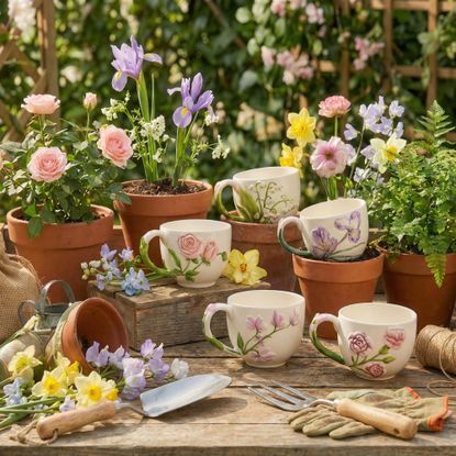 Birth month flower mugs from Terrain