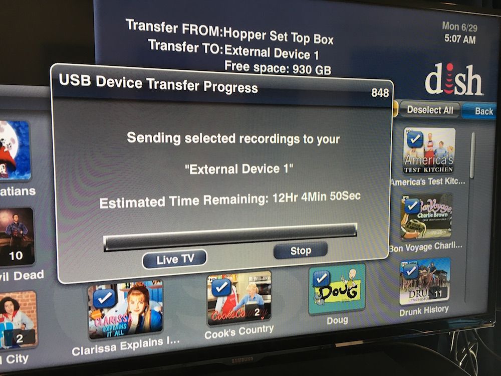 How to Transfer Dish DVR Recordings to a New Hopper Tom