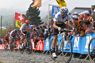Alejandro Valverde (Movistar) racing Tour of Flanders