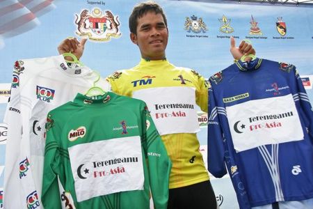 Hariff Salleh (Terengganu Cycling Team) is top in four categories.