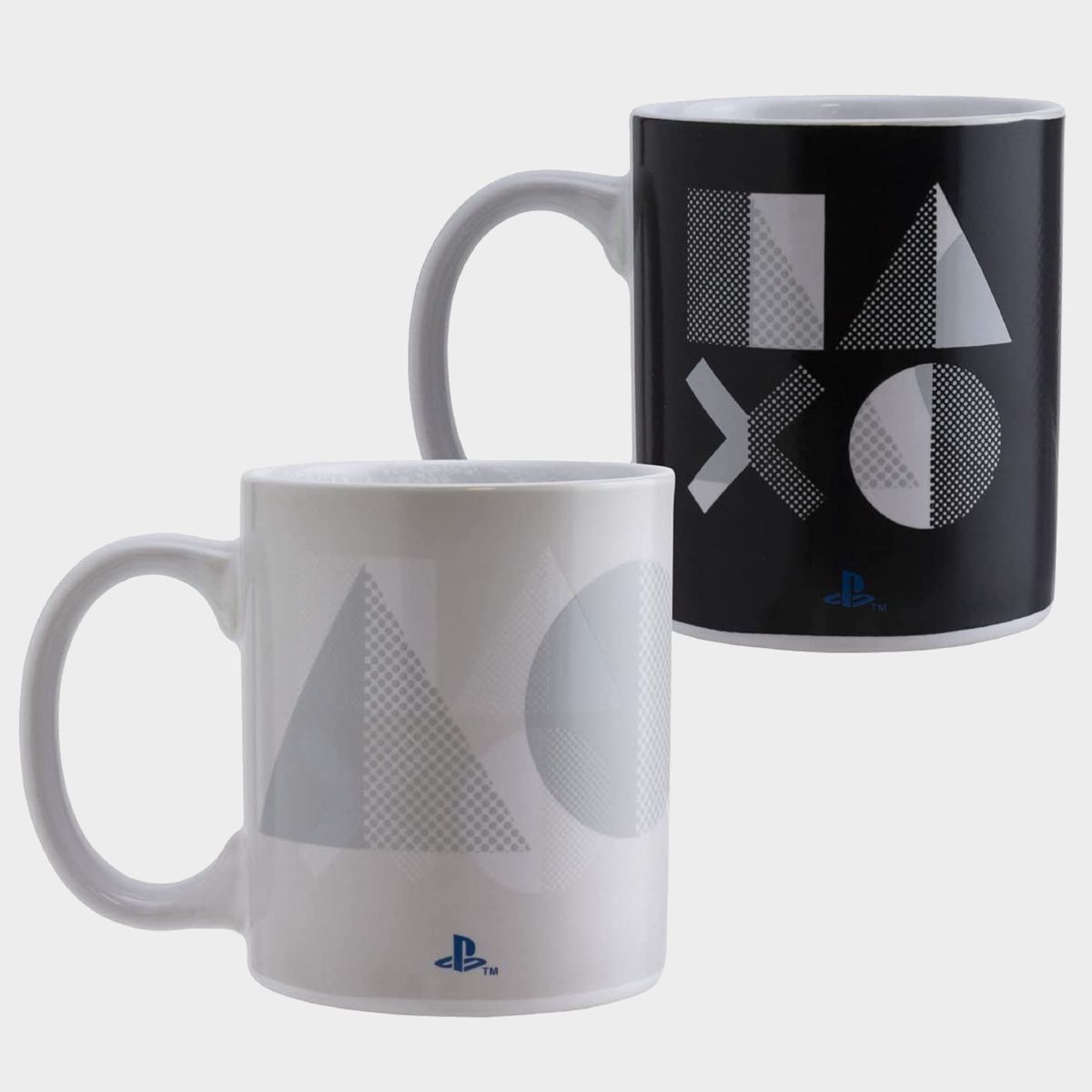 PS5 heat-changing mug on a plain background