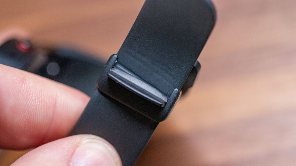 Close-up of Samsung Galaxy Watch 5 Pro D-Buckle Sport