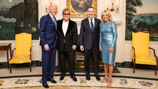 Elton John, David Furnish, Joe & Jill Biden at the White House
