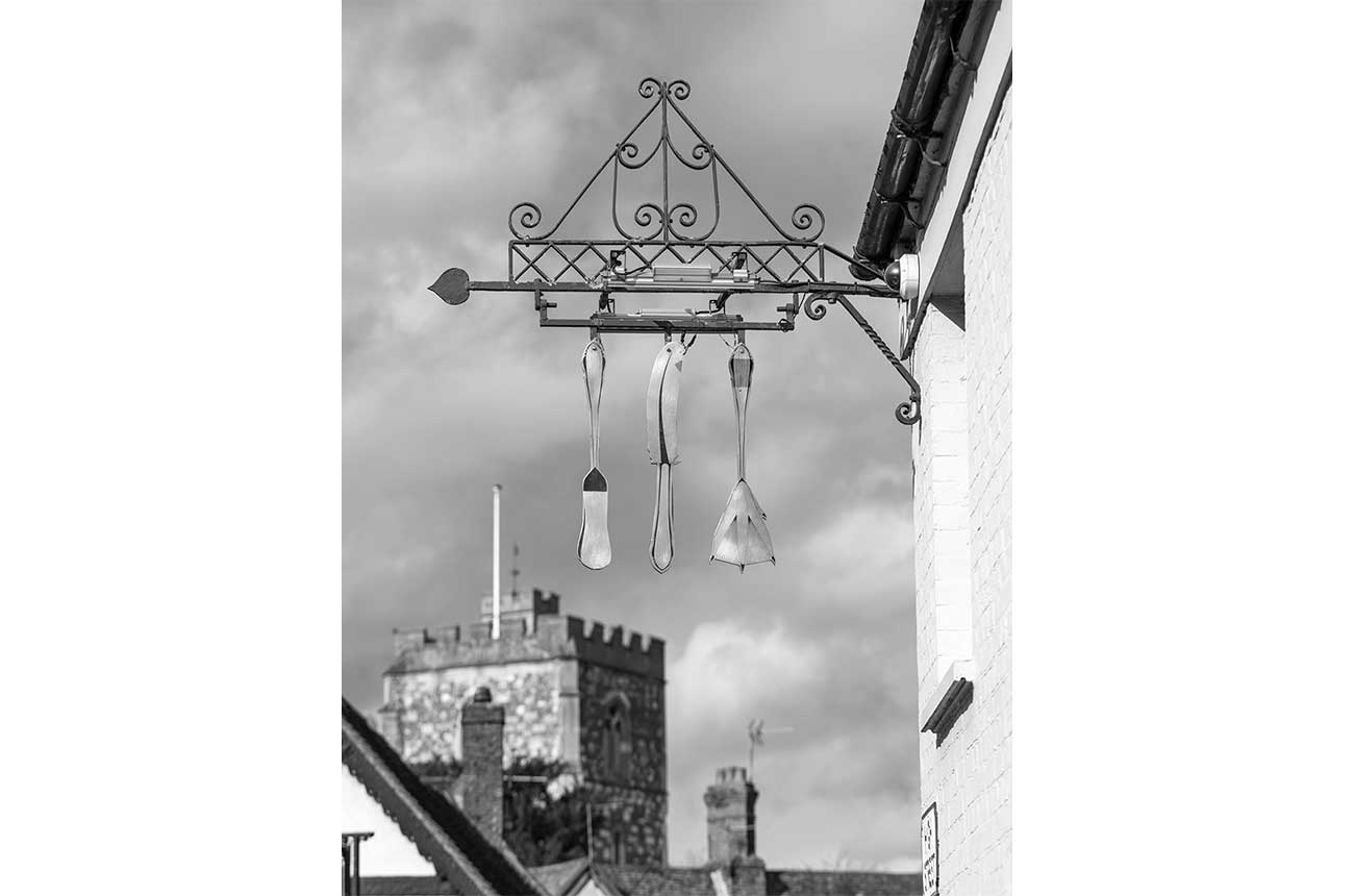 Sign hanging outside The Fat Duck restaurant
