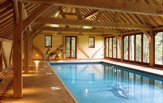 oak framed swimming pool