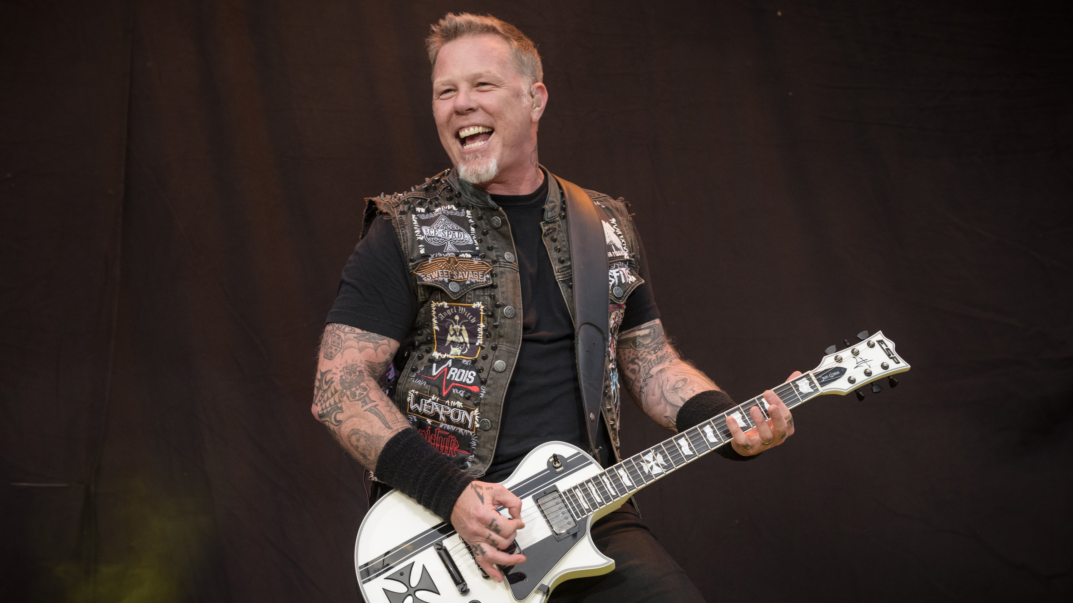 James Hetfield onstage at the Munich 2015 show 
