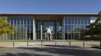 The exterior of the Modern Art Museum in Fort Worth, Texas