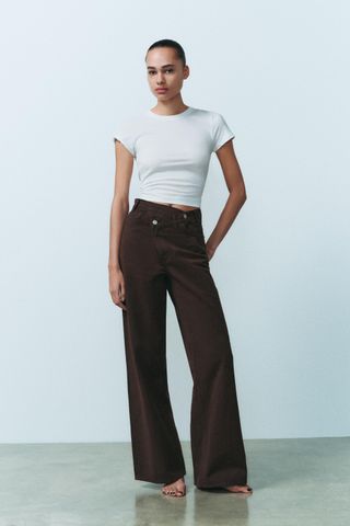 Trf High-Waist Wide-Leg Jeans