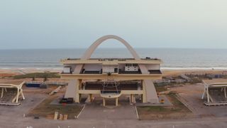 Black Star Square, Accra by Ghana Public Works Department - film still from 'Tropical Modernism_ Architecture and Power in West Africa’, © Victoria and Albert Museum, London (1)