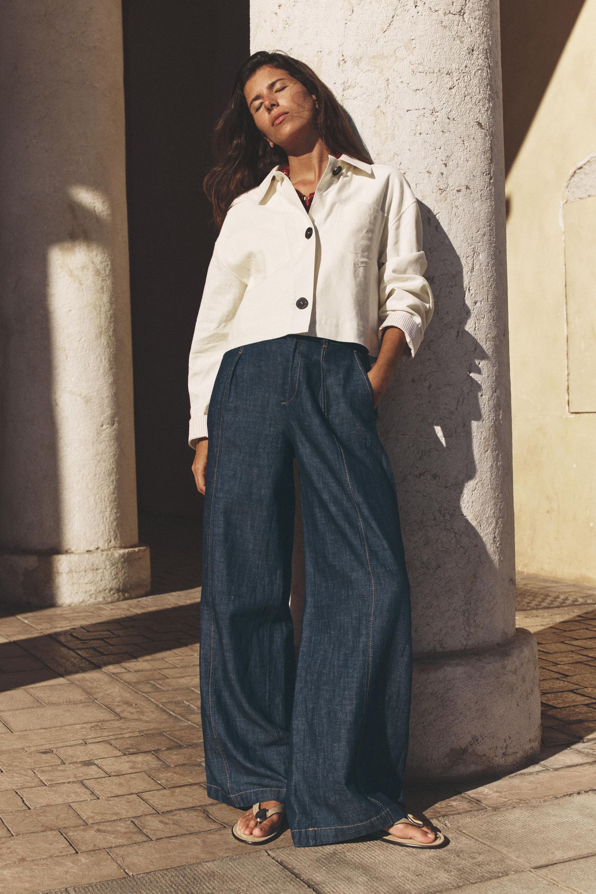 Linen Blend Short Jacket