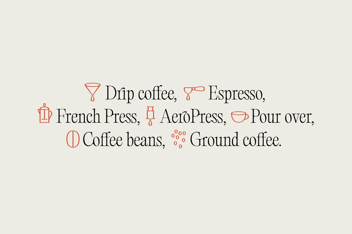 AME coffee branding based on concept of rain