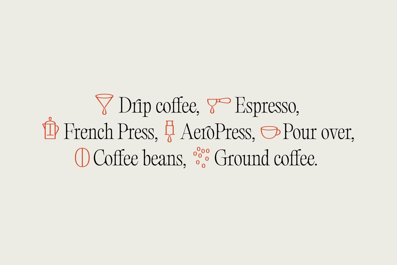 AME coffee branding based on concept of rain
