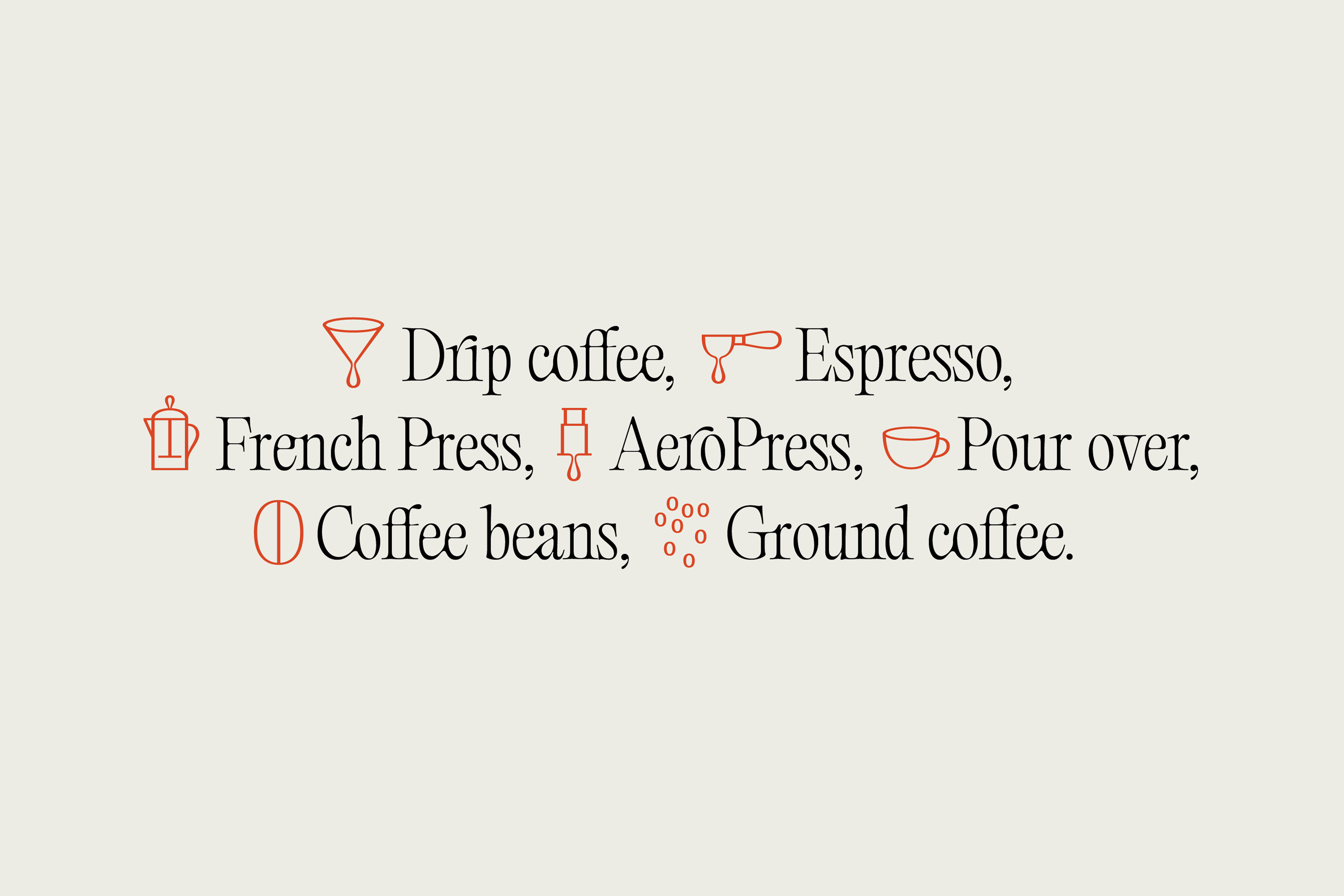 AME coffee branding based on concept of rain