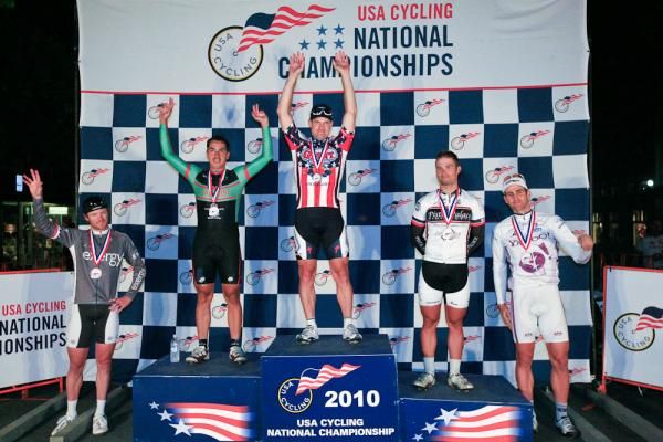 The Elite men's podium