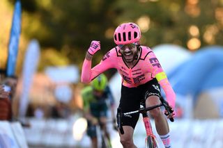 Simon Carr (EF Education-EasyPost) won from the breakaway at the Challenge Mallorca - Trofeo Calvià