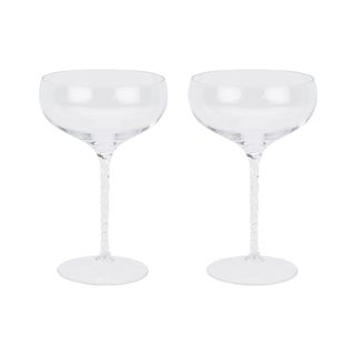 Ferne Twisted Stem Champagne Coupes – Set of 2