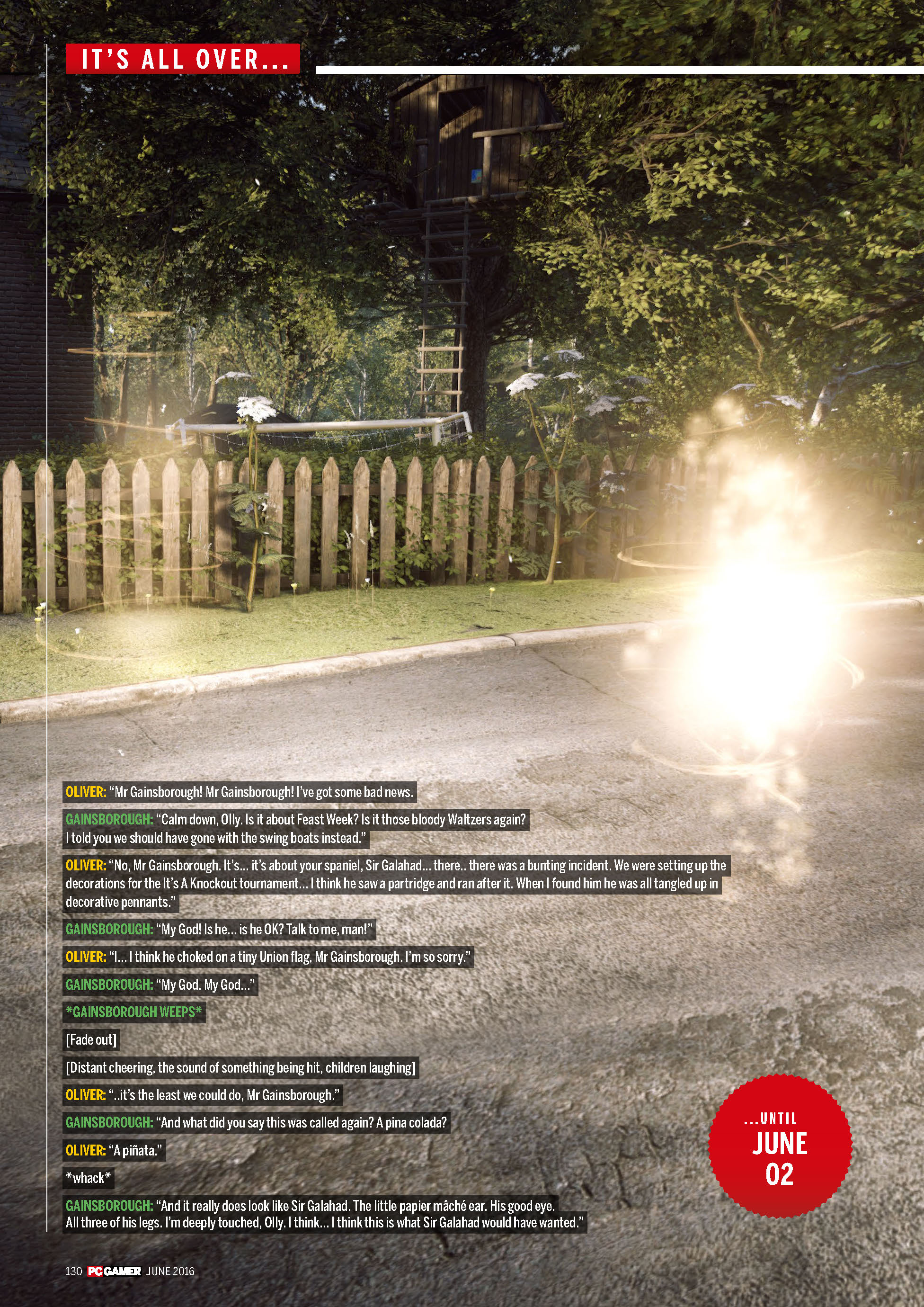 PC Gamer magazine back page