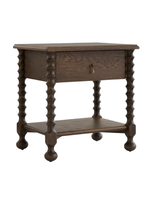 Pembroke 24" Deep Brown Oak Nightstand