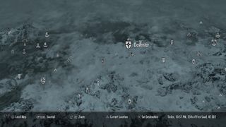 Skyrim map: Dawnstar