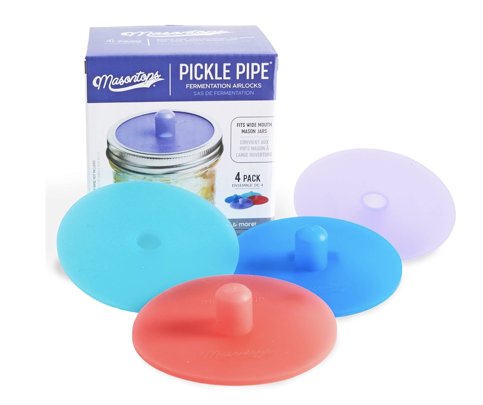 Masontops Pickle Pipes lids and case