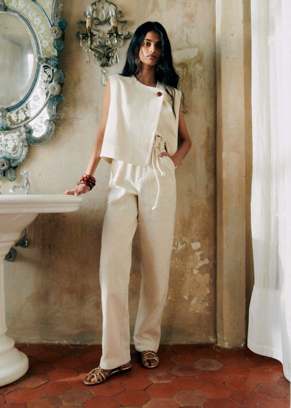 Sebasty Jacket - Off-White - Cotton - Sézane